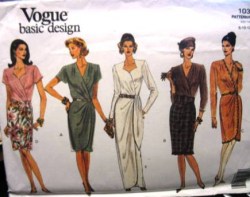 1039 EZ VOGUE MOCK WRAP TULIP DRESS LENGTHS,OVERLAY PATTERN 8-12